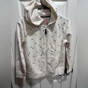 Cat & Jack Cream Heart Print Hoodie